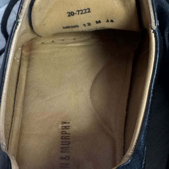 Men's Black Leather Dress Shoes by Johnson and Murphy worn once - Picture 6 of 6